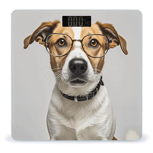 Dog with Glasses Scale for Body Weight Digital Bathroom Scale Accurate Smart Weight Scales with Large Display Weighing Machine High Precision Scales