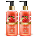Vaadi Herbals Shower Gel - Sulfate-Free - Herbal Body Wash Both For Men And Women - 300 Ml (10.14 Fl Oz) - (Blushing Strawberry) (2 Bottles)