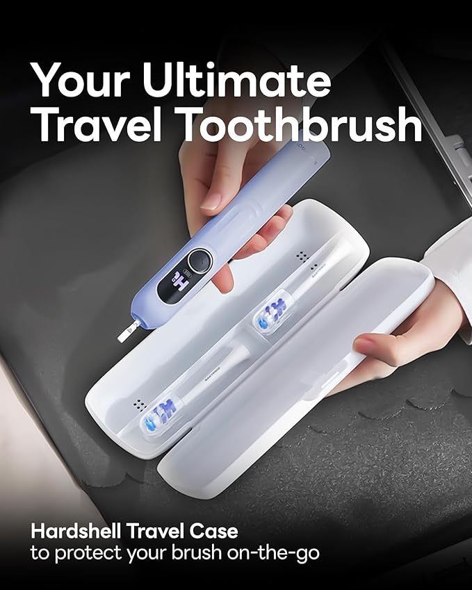 AI Electric Toothbrush w/ 6 Brush Heads Smart Sonic Toothbrush for Adults Kids Teens 150-Day Rechargeable Battery Whitening Real-Time Brushing Map Travel Case (G5S)