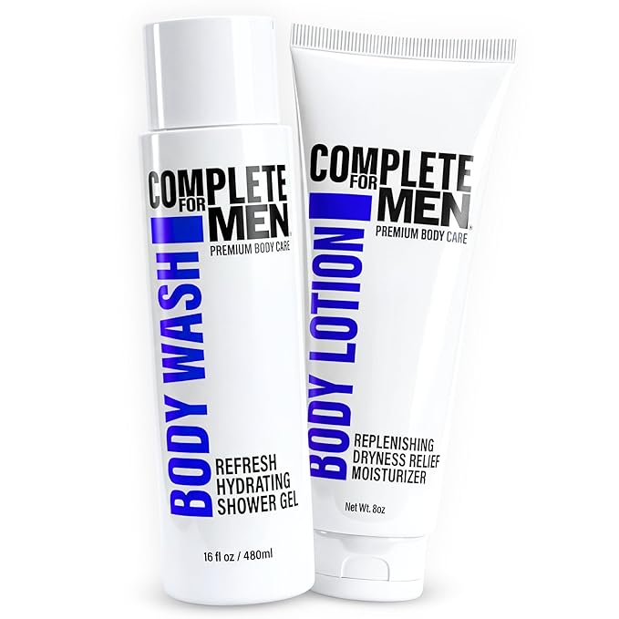 Men's Body Wash &amp Lotion Bundle: Cleanse Dirt and Odors Hydrate Skin for All-Day Moisturization Sulfate-Free Paraben-Free Skincare for Men Men's Shower Gel &amp Moisturizing Lotion