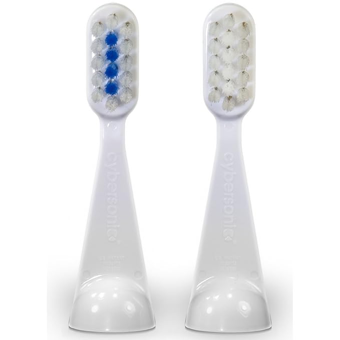 Cybersonic Traditional Replacement Brush Heads 4 Pack Compatible With All Cybersonic Electric Toothbrushes