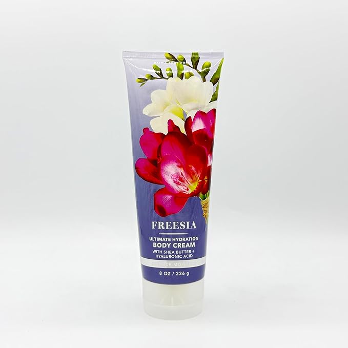 Bath &amp Body Works Freesia 2-Piece Set | Includes: 8-Ounce Ultimate Hydration Body Cream and 10-Ounce Body Wash