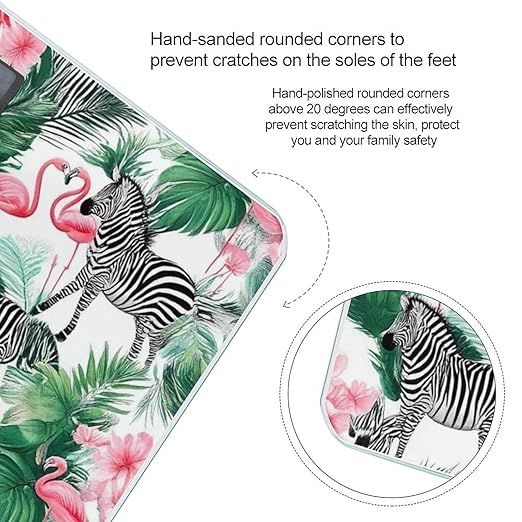 Women's Digital Bathroom Weighing Scale Automatic Switch Energy Saving Scale Smart Scale for Body Weight Green Palm Leaf Zebra Pink Flamingo Floral