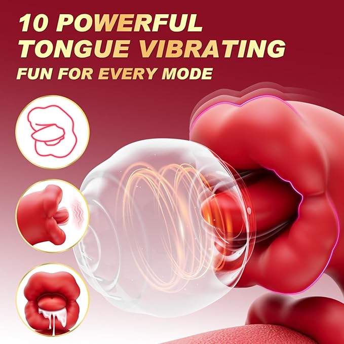 Portable Vibrating Massager -Clitioral Sucker Relaxes Muscles Viboators Toy 10 Modes Couples - for Body and Back Foot Silent Personal for Sports Massage Adult Tools Relaxation (Red1)