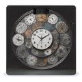Clock Art Bathroom Scale Automatic Power On/Off Body Scales LCD Backlight Display Square Digital Scale Rounded Corners Bathroom Scales for Home Bedrooms