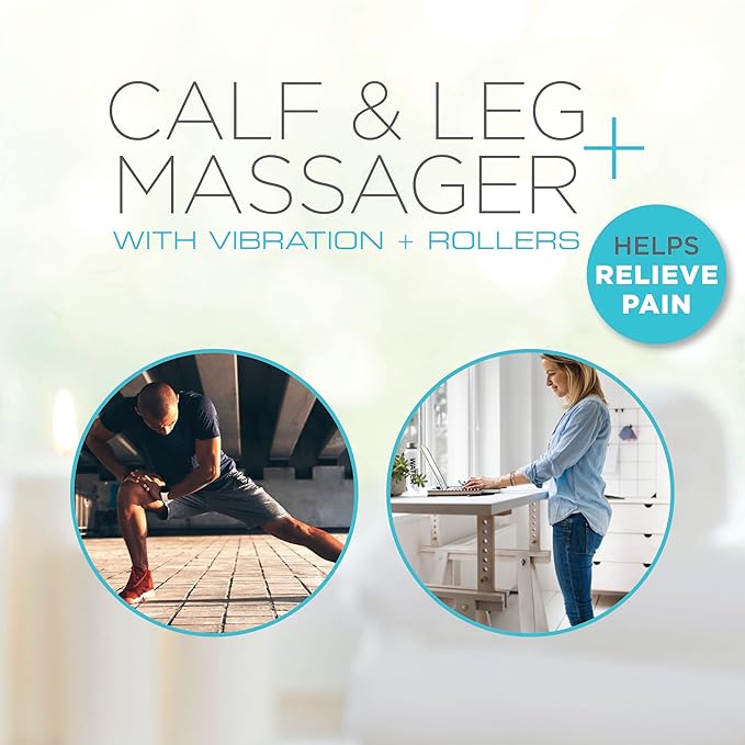 Conair Calf &amp Leg Massager. Calf Massager for Circulation and Pain Relief with Vibration and Rollers for Rejuvenating Achy Muscles and Post-Workout Pain Relief
