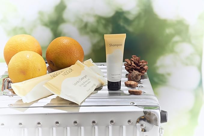Leak-Proof Travel Size Body Wash 1 Oz Each Pack of 100 Bulk Pack Hotel Body Wash Santal and Orange Scent Amenities and Toiletries for Hospitality