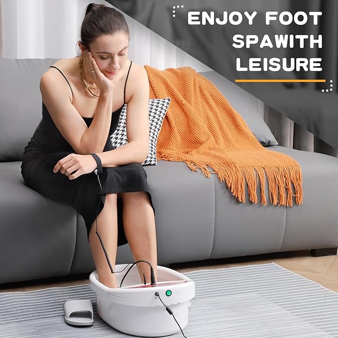 Ionic Foot Bath Detox Machine Foot Detox Machine Ionic Foot Spa Kit with 10 Ginger Tablets 2 Arrays 25 Tub Liners for Home use or Salon