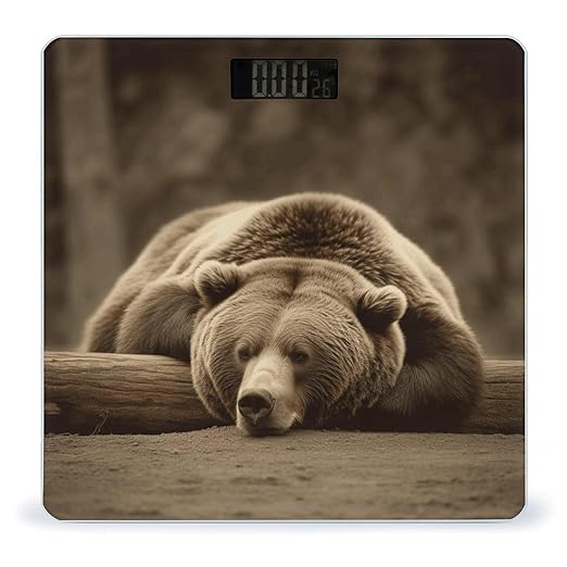 Bear Sleep Weight Scale for Body Weight Digital Bathroom Scale High Capacity Accurate Digital Weighing Scales and Easy-to-Read on Backlit LCD Display Scales