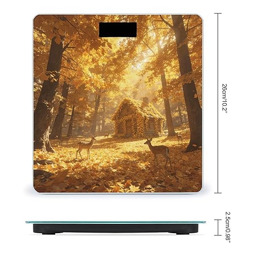Golden Forest Smart Scale for Body Weight Digital Bathroom Scale Toughened Glass Weight Scale with Large LCD Backlight Display High Precision Scales Weighing Machine