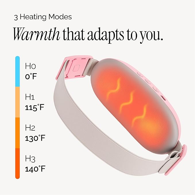 Menstrual Heating Pad for Period Cramps – Portable Heating Pad for Period Cramps Relief with Heat &amp Massage Wearable Cordless Warmer for Pain Relief Rechargeable &amp Wireless for Women
