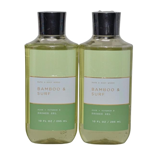 Bath &amp Body Works Shower Gel Gift Set of 2 10oz Each (Bamboo Surf)