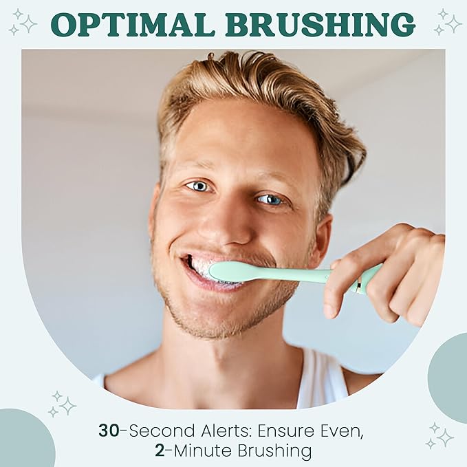 Sonic Electric Toothbrush for Adults – Battery Powered Tooth Cleaning Brush with Timer 5 Modes &amp 3 Intensity Levels – Long-Lasting 90-Day Battery Life
