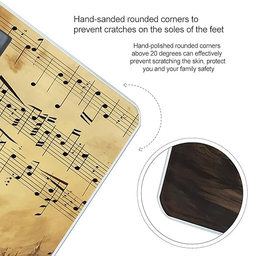 Sheet Music Digital Bathroom Scale for Body Weight Weighing Scale with Backlit LCD Display High Precision Measurements &amp Measures Weight Up to 180kg