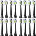 Compatible for 4/8pcs Replacement Toothbrush Heads Compatible with Philips Sonicare Soft Electric Brush Head 4100 6500 6100 7500 5(16pcs Black)
