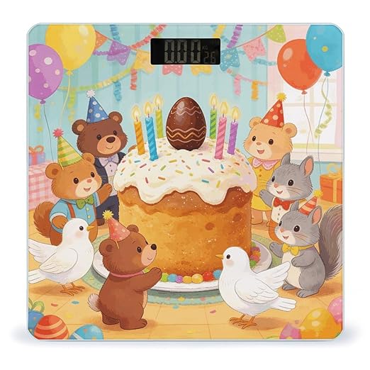 Easter Zest Smart Scale for Body Weight Digital Bathroom Scale Toughened Glass Weight Scale with Large LCD Backlight Display High Precision Scales Weighing Machine