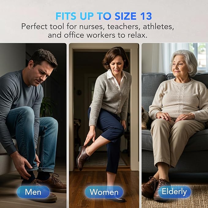 SKG YS100 Shiatsu Foot Massager with Heat and Remote Feet Massager with 3 Air Compression Modes for Plantar Fasciitis and Neuropathy Fits up to Size 13 for Men Women