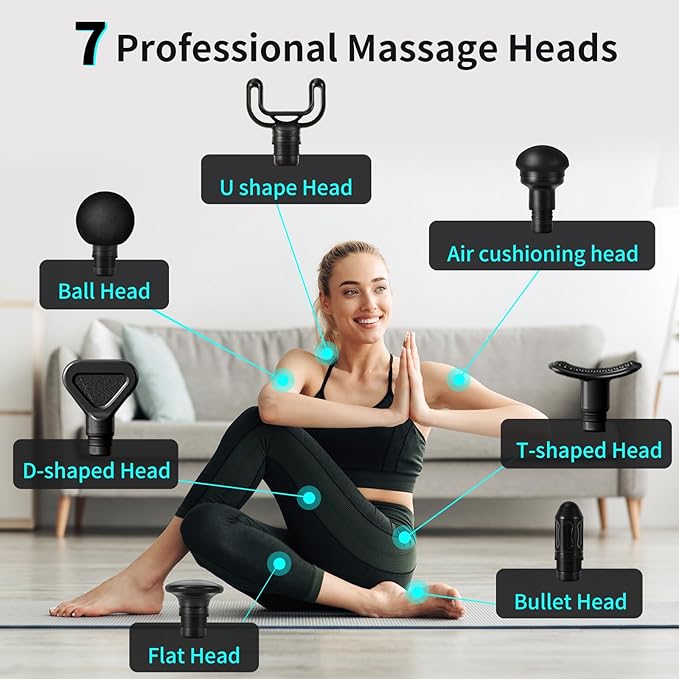 arboleaf Massage Gun deep Tissue 6 Speeds Powerful Handheld Percussion Muscle Massager Gun with Portable Travel Case for Back Shoulder Sore Muscles Pain Relief for Athletes Relax Gifts