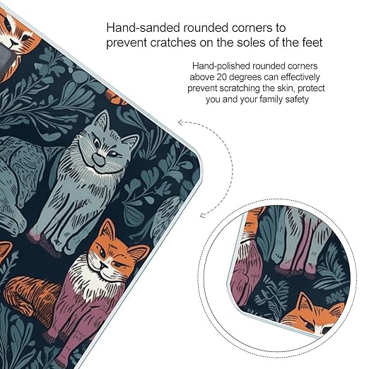 Cat Print Scale for Body Weight Digital Bathroom Scale Accurate Smart Weight Scales with Large Display Weighing Machine High Precision Scales