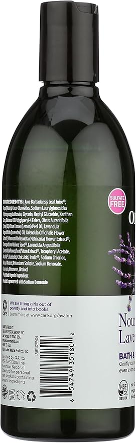 Avalon Organic Botanicals Bath &amp Shower Gel Lavender 12 oz