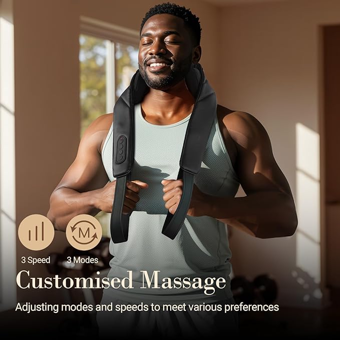 Cordless Neck Massager with Heat FSA Eligible HSA Store 4D Kneading Shoulder Massager for Pain Relief Deep Tissue Electric Shiatsu Massage for Neck and Shoulder Gifts for Mom Women