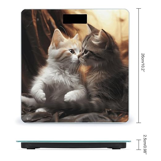 Cat Kiss Digital Bathroom Scale for Body Weight Weighing Scale with Backlit LCD Display High Precision Measurements &amp Measures Weight Up to 180kg