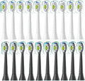 Compatible for 5-20pcs Replacement Toothbrush Heads Compatible with Electric Brush Head 1100 2100 4100 4300 5100 5300 6100 Independent Package(10White 10Black)