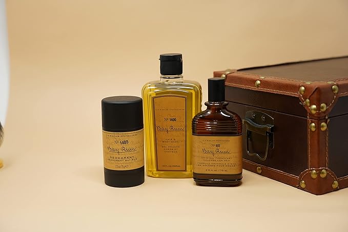 C.O. Bigelow Bay Rum Hair &amp Body Wash for Men Pack of 2 Citrus Spice Scented Men's 2 in 1 Shampoo &amp Body Wash with Aloe Vera 10 Fl Oz