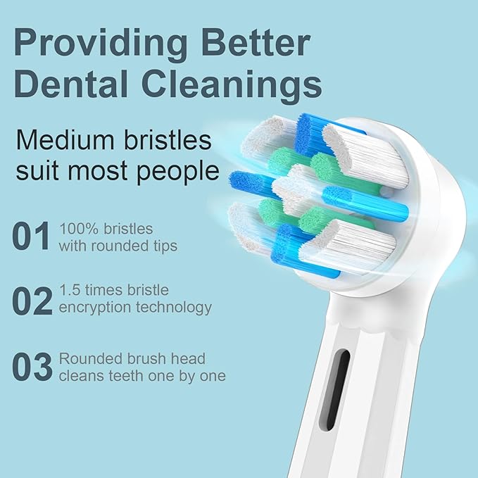 12 PCS Replacement Heads Compatible with Oral B IO 2/3/4/5/6/7/8/9/10/Deep Clean Series Electric Toothbrush Medium Softness Brush Heads Compatible with Oral B IO for Teeth and Gums Care (White)