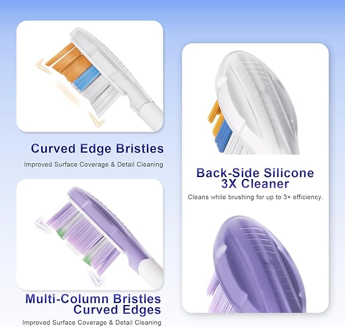 Replacement Toothbrush Heads Compatible with Philips Sonicare Click-on Handles Replacement Brush Head Electric Toothbrush Head 16 Pack