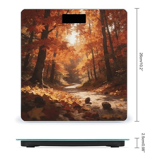 Golden Maple Warms The Path Smart Scale for Body Weight Digital Bathroom Scale Toughened Glass Weight Scale with Large LCD Backlight Display High Precision Scales Weighing Machine