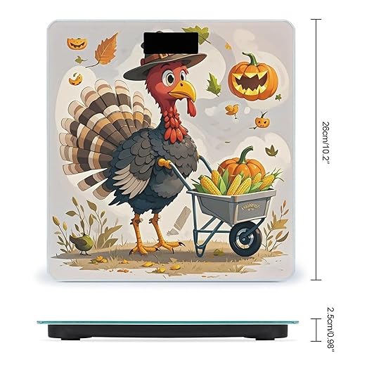 Pumpkin Cart Bathroom Scale Digital Weight Scale Precision 400 Lbs Weighing Scales Large with LCD Backlight Display BMI Measures