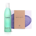 Sea Shampoo Shower Gel 8oz Bundle with Supracor Bath Mitt-Shampoo Bath Gel &amp Exfoliating Glove Dead Skin Remover for Body-Exfoliator Glove Honeycomb Face Scrubber Exfoliating Mitt for Body