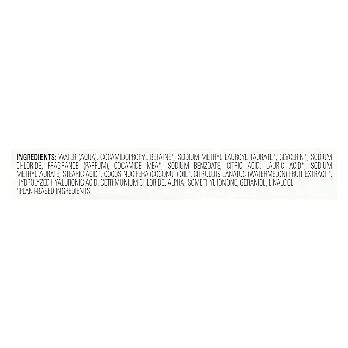 Love Beauty and Planet Plant-Based Body Wash Hydrate and Restore Skin Watermelon and Hyaluronic Acid Made with Plant-Based Cleansers and Skin Care Ingredients 100% Biodegradable 20 fl oz