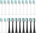 Replacement Brush HeadsCompatible for Philips Sonicare HX3/HX6/HX9 Series Electric Toothbrush Heads HX6064(12 White 8 Black)