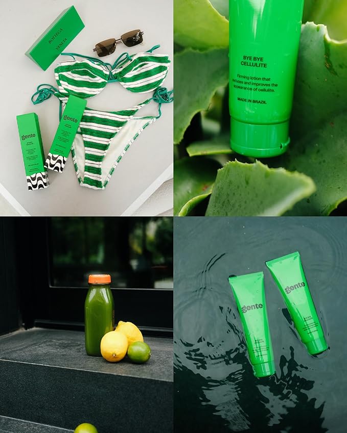 Gente Beauty Bye Bye Cellulite - Firming Lotion - Cellulite Remover Skin Tightening Cream for Body Anti Cellulite Cream Belly Firming Cream Skin Firming Body Lotion - 4.3FL OZ
