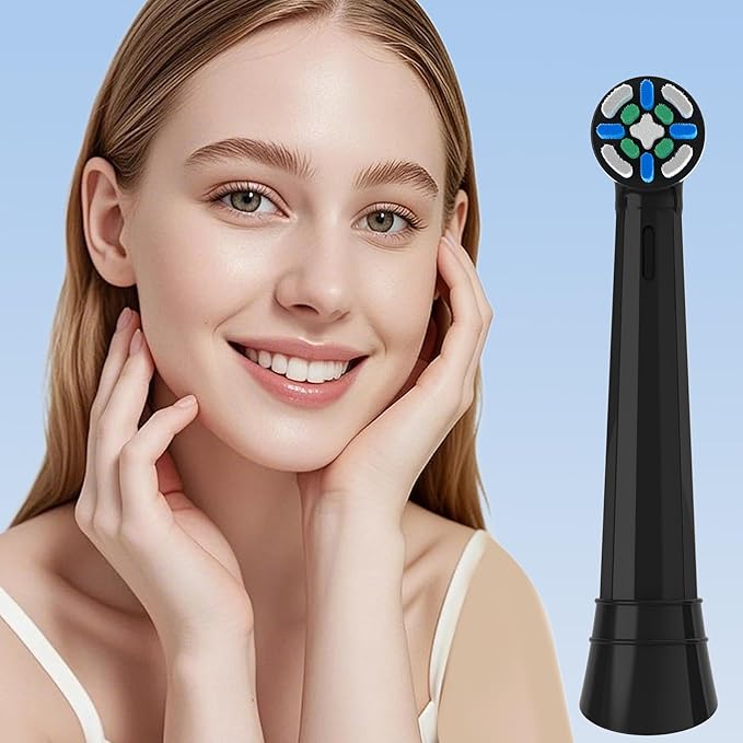 6 Pcs IO Replacement Heads Compatible with Oral B IO 2/3/4/5/6/7/8/9/10 Series Electric Toothbrush Toothbrush Heads Compatible with Oral B IO Comes with Hygienic Cap (Black/White)