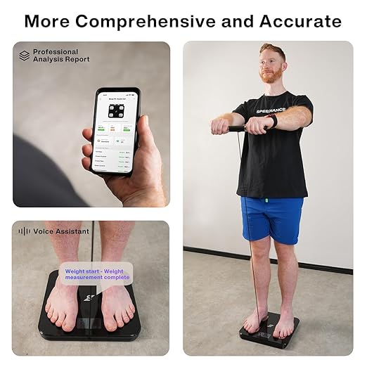 Speediance Smart Body Fat Scale Wi-Fi Digital Scale with Display Tracks Weight BMI &amp Body Fat Multi-Mode Measurement Syncs Data with Speediance App for Home Fitness Monitoring