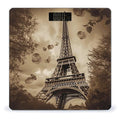 Paris Eiffel Tower Scale for Body Weight Anti-Slip Digital Bathroom Scale Sturdy Toughened Glass Weighing Scales High Precision Safe Rounded Corners Smart Scales