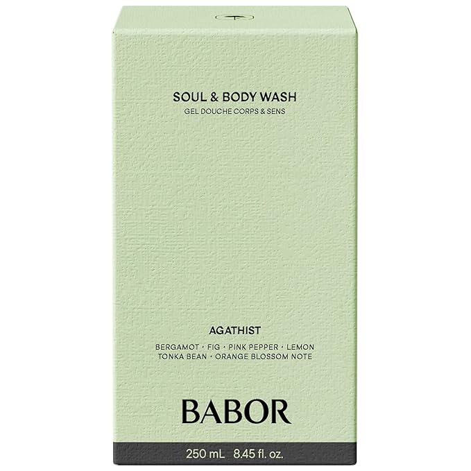 BABOR Soul &amp Body Wash Agathist Aroma Shower Gel for Dry and Sensitive Skin Nourishing and Refreshing Shower Gel with Vitamins Invigorating Fragrance with Hyaluronic Acid Vegan 250 ml