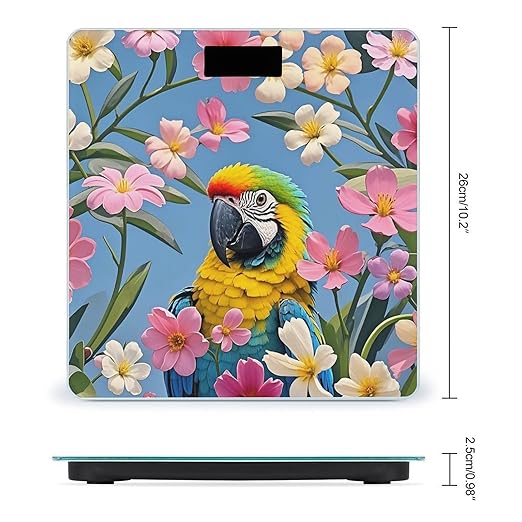 Lots of Flowers and Birds Scale for Body Weight Digital Bathroom Scale Accurate Smart Weight Scales with Large Display Weighing Machine High Precision Scales