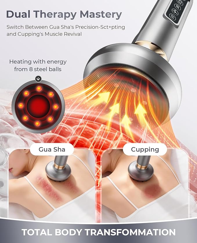 Electric Cupping Device Anti-Cellulite Massager | 12 Suction Modes Intelligent Handheld Cellulite Massage Tool | Body Contouring Fat Remover for Arms Legs Back At-Home SPA Use Jet-Black