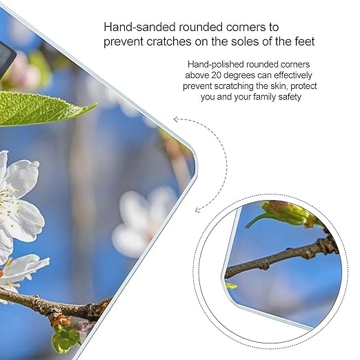 Beautiful Spring Cherry Blossoms Bathroom Scale for Body Weight Bathroom Weighing Scales with Back Lit LED Display Sturdy Tempered Glass Body Weight Bathroom Scale 400lb Weighing