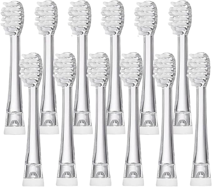 Replaceable Brush Heads Compatible for Seago SG977/EK6/EK7/SG513 Toothbrush Head(12 Pcs)