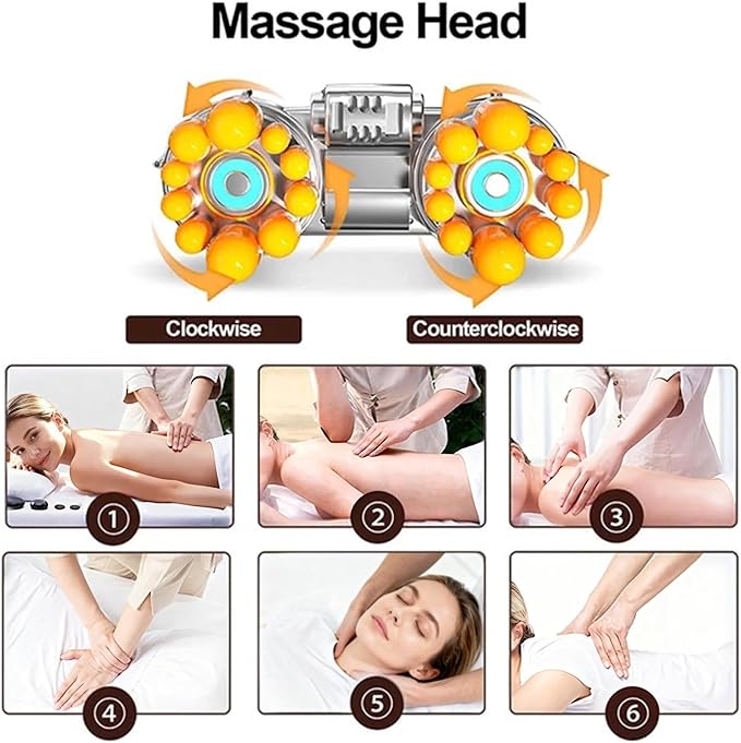 Full Body Massage Mat with Heat Kneading &amp Vibration - 10-Drive Heating &amp Detachable Leg Support for Home Office Use - Relief for Neck Back Legs &amp Feet