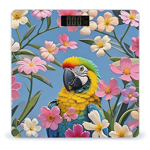 Lots of Flowers and Birds Scale for Body Weight Digital Bathroom Scale Accurate Smart Weight Scales with Large Display Weighing Machine High Precision Scales