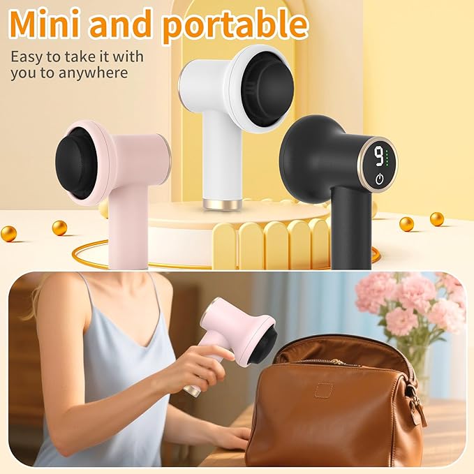 Body Massager for Cellulite Electric Handheld Massage Tool Body Relaxing Machine 8 Massage Heads for Deep Relaxation at Home and Office 9 Modes for Body SPA 1800mAh Battery Gift Pink