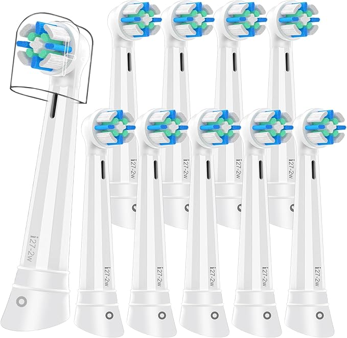 iO Replacement Heads Compatible with Oral B iOPremium Bristles for Deep Cleaning&ampGentle CareWhite