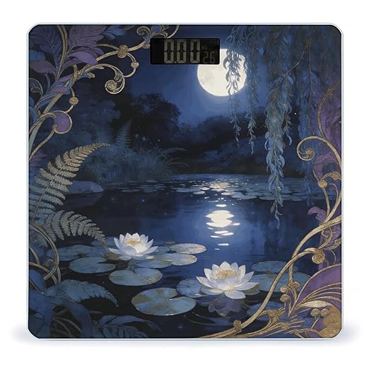 Jardin D'Ete Smart Scale for Body Weight Digital Bathroom Scale Toughened Glass Weight Scale with Large LCD Backlight Display High Precision Scales Weighing Machine