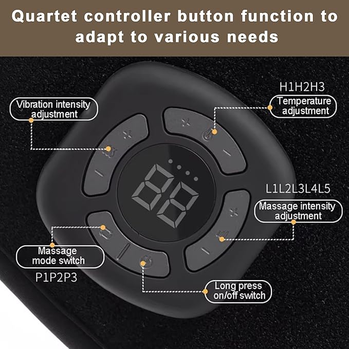 Foot 3 Renew Airbag Massager Modes with Heat Portable Adjustable 360° Vibration Relaxation Type C Charging Ultimate Comfort Triple Method Heated Foots Massager